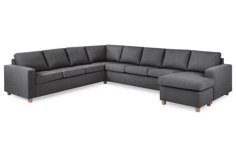 Crazy 7-sits Högervänd U-formad XX-Large Hörnsoffa med divan i Tyg - Mörkgrå - Products - Möbler - Soffa - Hörnsoffa - Hörnsoffa med divan