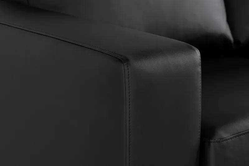Crazy 7-sits Vändbar U-formad XX-Large Hörnsoffa med divan i Konstläder - Svart - Products - Möbler - Soffa - Hörnsoffa