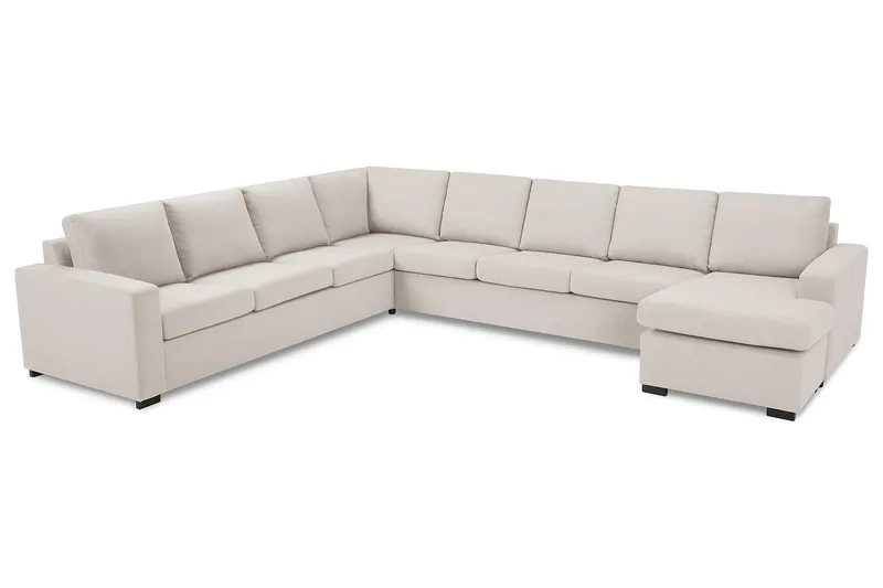 Crazy 7-sits Vändbar U-formad XX-Large Hörnsoffa med divan i Tyg - Beige - Products - Möbler - Soffa - Hörnsoffa