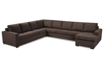 Crazy 7-sits Vändbar U-formad XX-Large Hörnsoffa med divan i Tyg - Brun - Products - Möbler - Soffa - Hörnsoffa