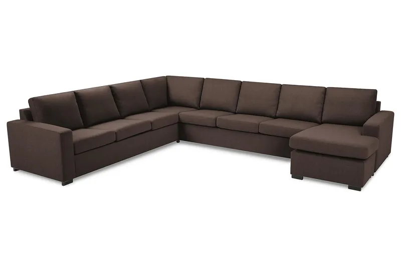Crazy 7-sits Vändbar U-formad XX-Large Hörnsoffa med divan i Tyg - Brun - Products - Möbler - Soffa - Hörnsoffa