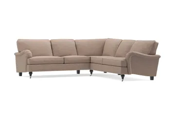 Howard Classic 6-sits L-formad Hörnsoffa i Tyg, Mörkbeige