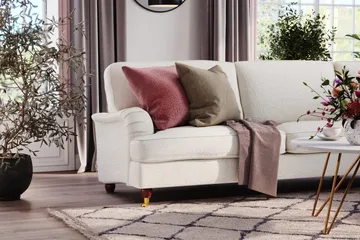 Howard Lyx 6-sits Högervänd L-formad Hörnsoffa i Bouclé - Vit - Products - Möbler - Soffa - Hörnsoffa