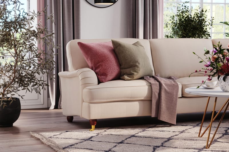 Howard Lyx 6-sits Högervänd L-formad Hörnsoffa i Manchester - Beige - Products - Möbler - Soffa - Hörnsoffa