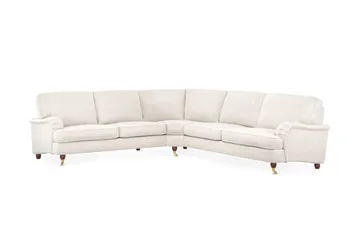 Howard Lyx 6-sits Högervänd L-formad Hörnsoffa i Sammet - Krämvit - Products - Möbler - Soffa - Hörnsoffa