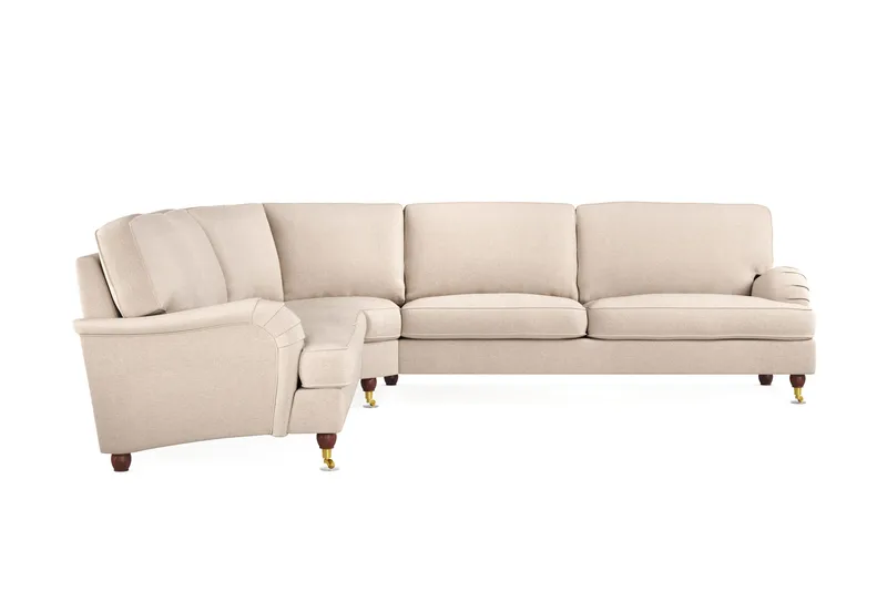 Howard Lyx 6-sits Högervänd L-formad Hörnsoffa i Tyg - Beige - Products - Möbler - Soffa - Hörnsoffa