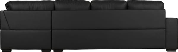 Solna soffa i svart PU öppet avslut 3A - Svart - Products - Möbler - Soffa - Hörnsoffa