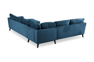 Trend 5-sits Högervänd L-formad Hörnsoffa med Divan i Sammet - Blå - Products - Möbler - Soffa - Hörnsoffa