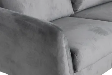 Trend 5-sits Högervänd L-formad Hörnsoffa med Divan i Sammet - Ljusgrå - Products - Möbler - Soffa - Hörnsoffa