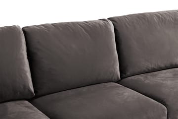 Trend 5-sits Högervänd L-formad Hörnsoffa med Divan i Sammet - Mörkgrå - Products - Möbler - Soffa - Hörnsoffa