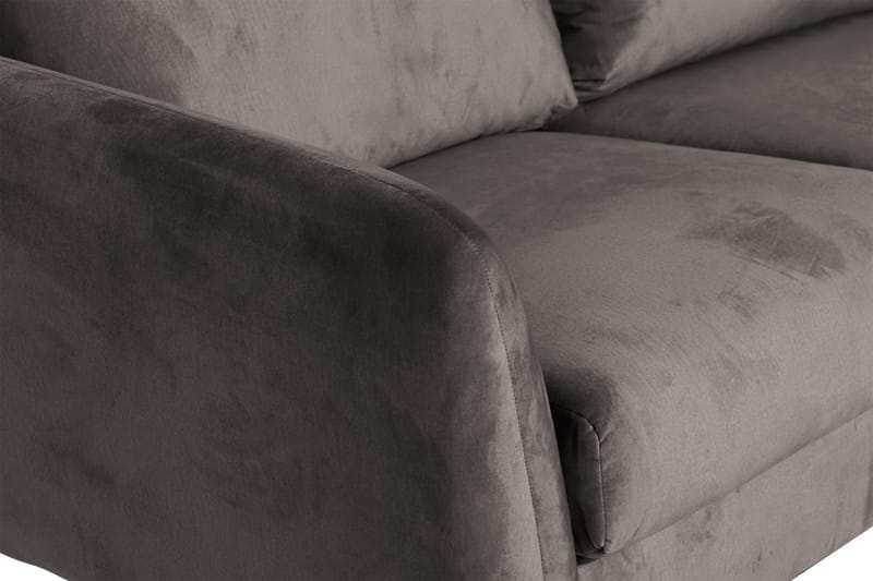 Trend 5-sits Högervänd L-formad Hörnsoffa med Divan i Sammet - Mörkgrå - Products - Möbler - Soffa - Hörnsoffa