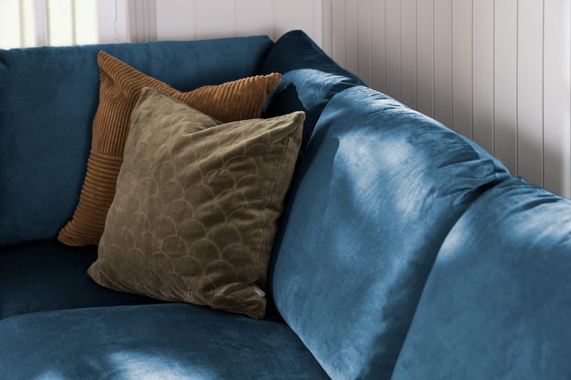 Trend 5-sits Vänstervänd U-formad Hörnsoffa med divan i Sammet - Blå - Products - Möbler - Soffa - Hörnsoffa