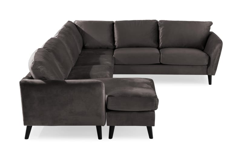 Trend 5-sits Vänstervänd U-formad Hörnsoffa med divan i Sammet - Mörkgrå - Products - Möbler - Soffa - Hörnsoffa