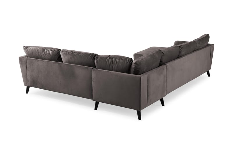 Trend 5-sits Vänstervänd U-formad Hörnsoffa med divan i Sammet - Mörkgrå - Products - Möbler - Soffa - Hörnsoffa