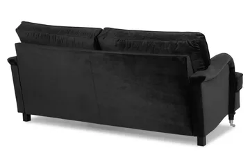 Howard Classic 2-sits Svängd Sammetssoffa - Svart - Products - Möbler - Soffa - Sammetssoffa