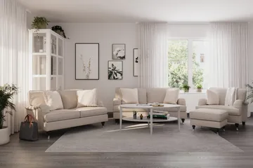 Howard Classic 2-sits Tygsoffa - Beige - Products - Möbler - Soffa - 2 sits soffa