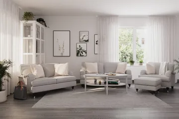 Howard Classic 2-sits Tygsoffa - Grå - Products - Möbler - Soffa - 2 sits soffa