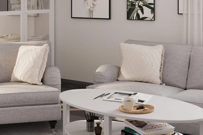 Howard Classic 2-sits Tygsoffa - Grå - Products - Möbler - Soffa - 2 sits soffa