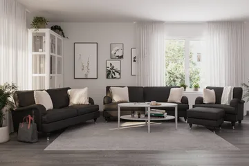 Howard Classic 2-sits Tygsoffa - Mörkgrå - Products - Möbler - Soffa - 2 sits soffa
