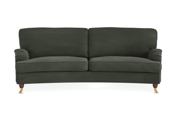 Howard Lyx 3-sits Svängd Manchestersoffa - Mörkgrön - Products - Möbler - Soffa - 3 sits soffa