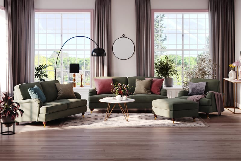 Howard Lyx 4-sits Manchestersoffa - Mörkgrön - Products - Möbler - Soffa - Howardsoffa