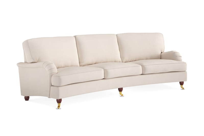 Howard Lyx 4-sits Svängd Manchestersoffa - Beige - Products - Möbler - Soffa - Howardsoffa