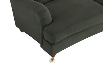 Howard Lyx 4-sits Svängd Manchestersoffa - Mörkgrön - Products - Möbler - Soffa - Howardsoffa