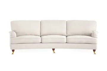Howard Lyx 4-sits Svängd Sammetssoffa - Krämvit - Products - Möbler - Soffa - Sammetssoffa