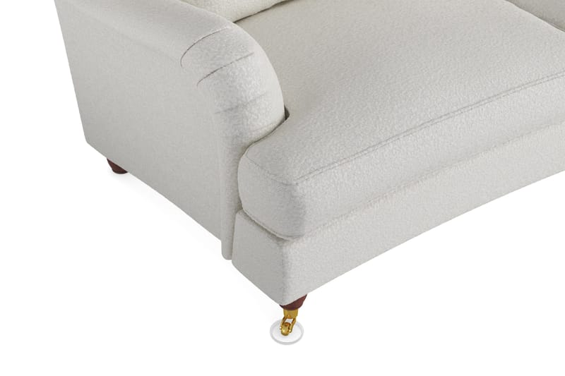 Howard Lyx 4-sits Svängd Soffa i Bouclé - Vit - Products - Möbler - Soffa - Howardsoffa