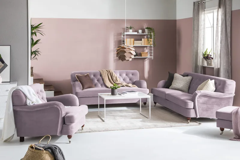 Howard Riviera 2-sits Sammetssoffa - Lila - Products - Möbler - Soffa - Sammetssoffa