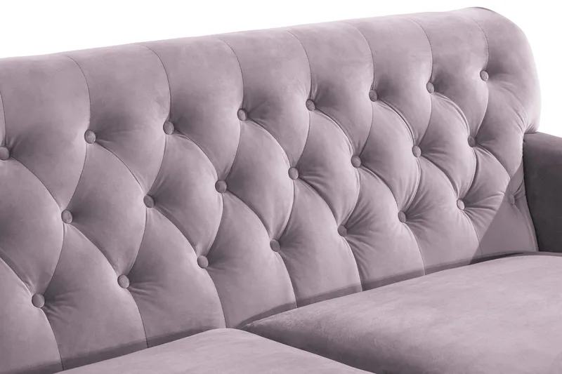 Howard Riviera 3-sits Sammetssoffa - Lila - Products - Möbler - Soffa - 3 sits soffa