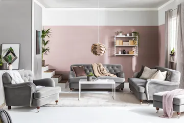 Howard Riviera 3-sits Sammetssoffa - Ljusgrå - Products - Möbler - Soffa - 3 sits soffa