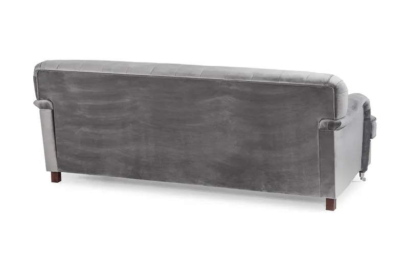 Howard Riviera 3-sits Sammetssoffa - Ljusgrå - Products - Möbler - Soffa - 3 sits soffa