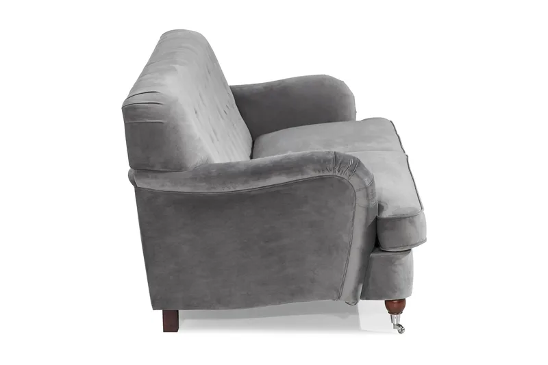 Howard Riviera 3-sits Sammetssoffa - Ljusgrå - Products - Möbler - Soffa - 3 sits soffa