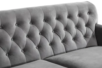 Howard Riviera 3-sits Sammetssoffa - Ljusgrå - Products - Möbler - Soffa - 3 sits soffa