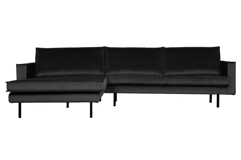 Lissbon Divansoffa Vänster - Antracit - Products - Möbler - Soffa - Sammetssoffa