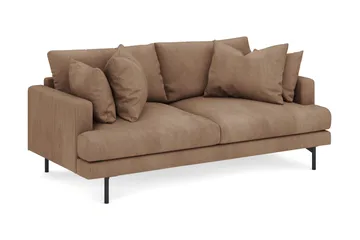Menard 3-sits Djup Manchestersoffa - Brun - Products - Möbler - Soffa - 3 sits soffa