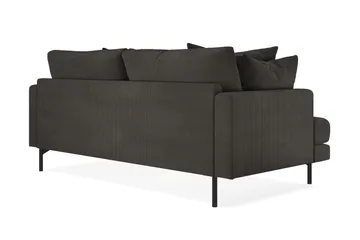 Menard 3-sits Djup Manchestersoffa - Mörkgrå - Products - Möbler - Soffa - 3 sits soffa