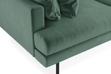 Menard 3-sits Djup Sammetssoffa - Mörkgrön - Products - Möbler - Soffa - 3 sits soffa