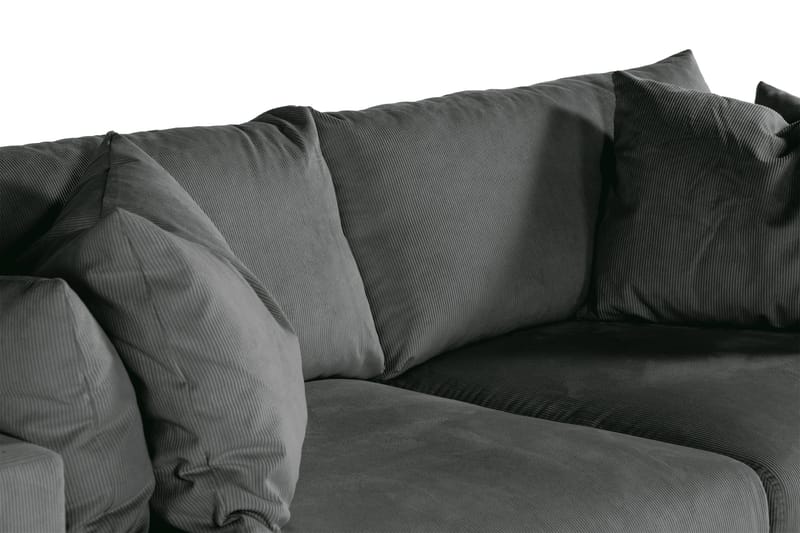 Menard 4-sits Djup Manchestersoffa - Grå - Products - Möbler - Soffa - 4 sits soffa
