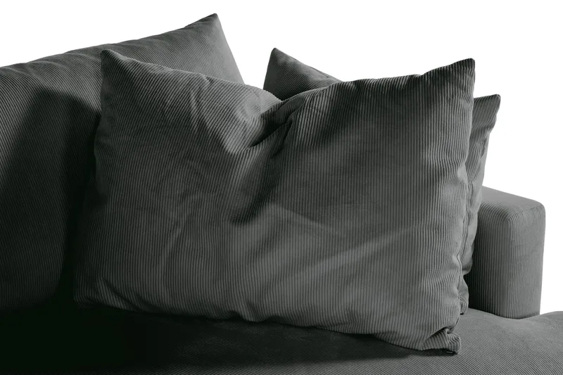 Menard 4-sits Djup Manchestersoffa - Grå - Products - Möbler - Soffa - 4 sits soffa