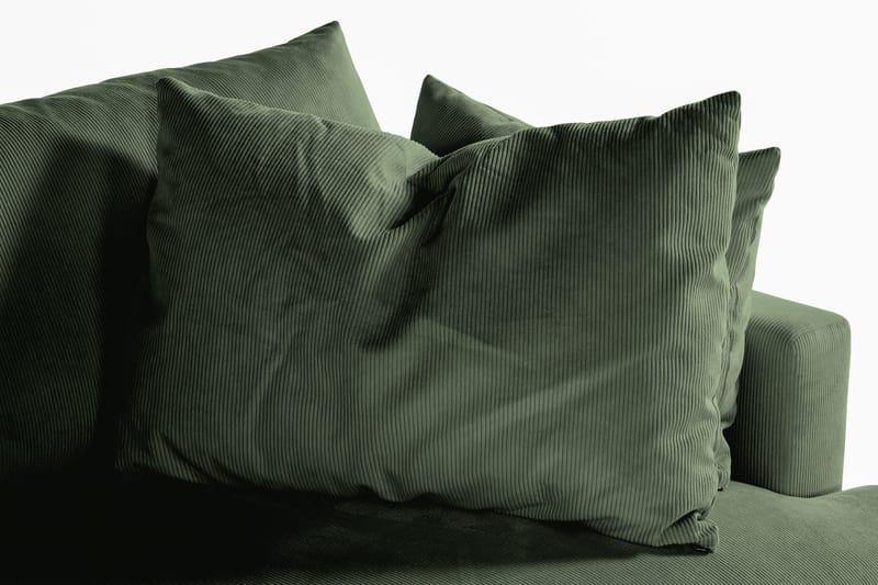 Menard 4-sits Djup Manchestersoffa - Grön - Products - Möbler - Soffa - 4 sits soffa