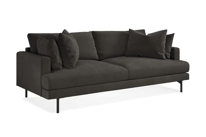 Menard 4-sits Djup Manchestersoffa - Mörkgrå - Products - Möbler - Soffa - 4 sits soffa