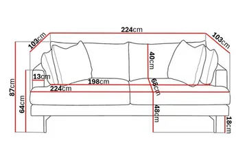 Menard 4-sits Djup Sammetssoffa - Krämvit - Products - Möbler - Soffa - Sammetssoffa