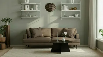 Menard 4-sits Djup Tygsoffa - Brun - Products - Möbler - Soffa - 4 sits soffa