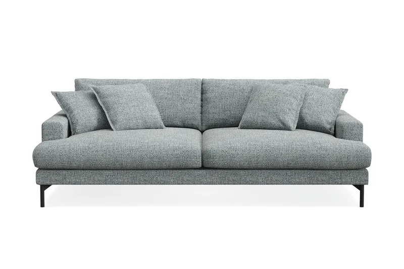 Menard Premium 4-sits Djup Soffa i Chenille, Grå/Blå