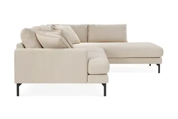 Menard Premium 5-sits Högervänd L-formad Djup Schäslongsoffa i Chenille - Ljusbeige - Products - Möbler - Soffa - Divansoffa & schäslongsoffa