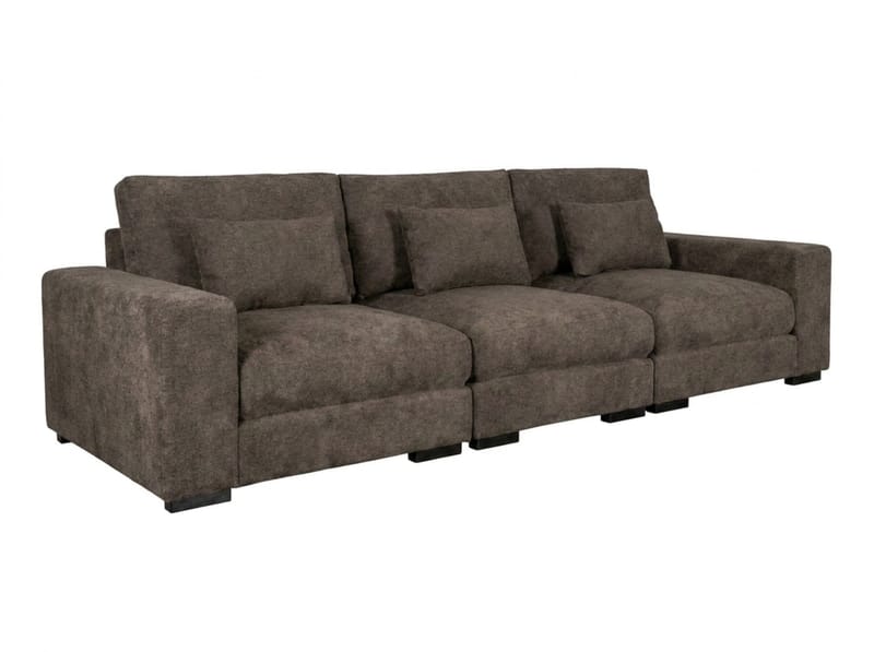 Dubai 3-sits soffa Extra Djup i Chenille - Mörkbrun - Products - Möbler - Soffa - Modulsoffa - Komplett modulsoffa