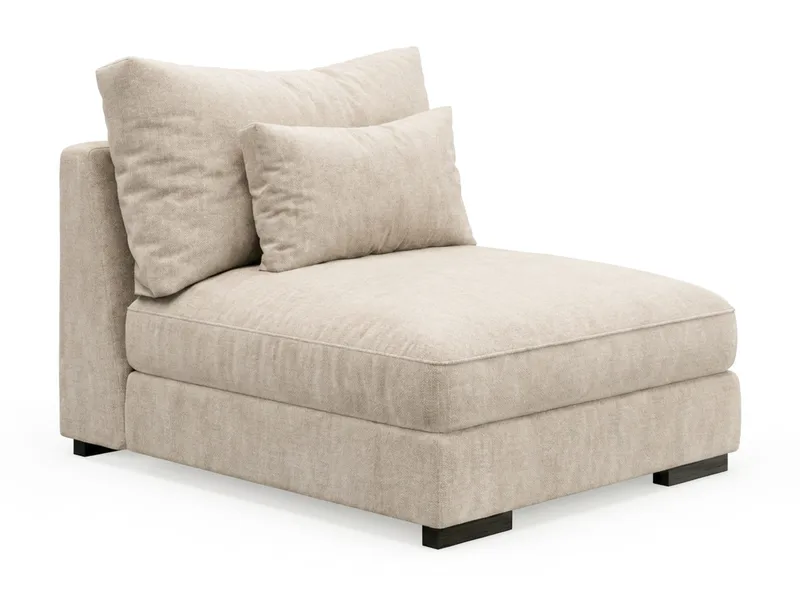 Dubai Mittmodul i Chenille Extra Djup - Beige - Products - Möbler - Soffa - Modulsoffa - Mittmodul