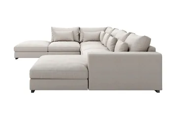 Dubai Stor U-modulsoffa med Divan Höger 432 cm Extra Djup - Beige - Products - Möbler - Soffa - Modulsoffa - Komplett modulsoffa